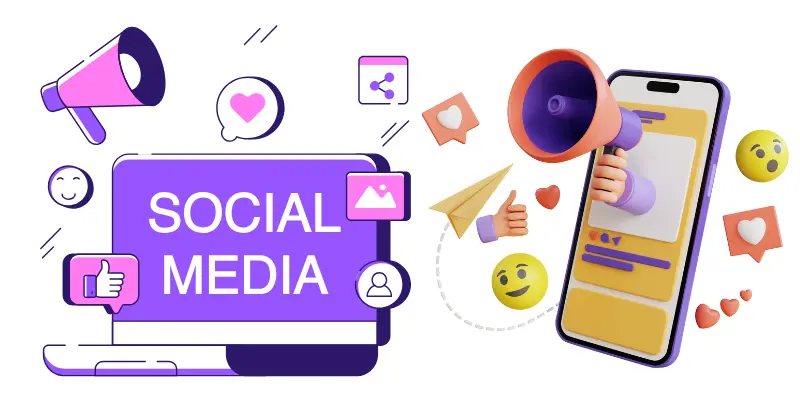SOCIAL MEDIA MARKETING SYMBOLS